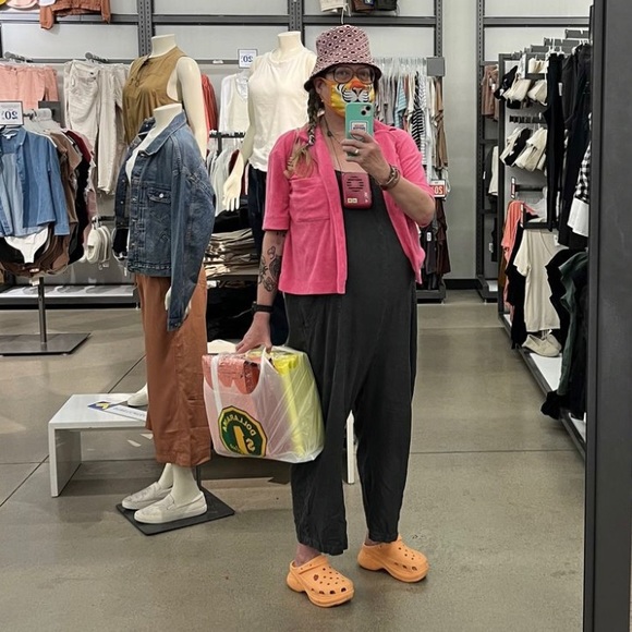 SALE! Gap Hot Pink Barbiecore Terry Cloth Short Sleeve Top Size L - Picture 5 of 6